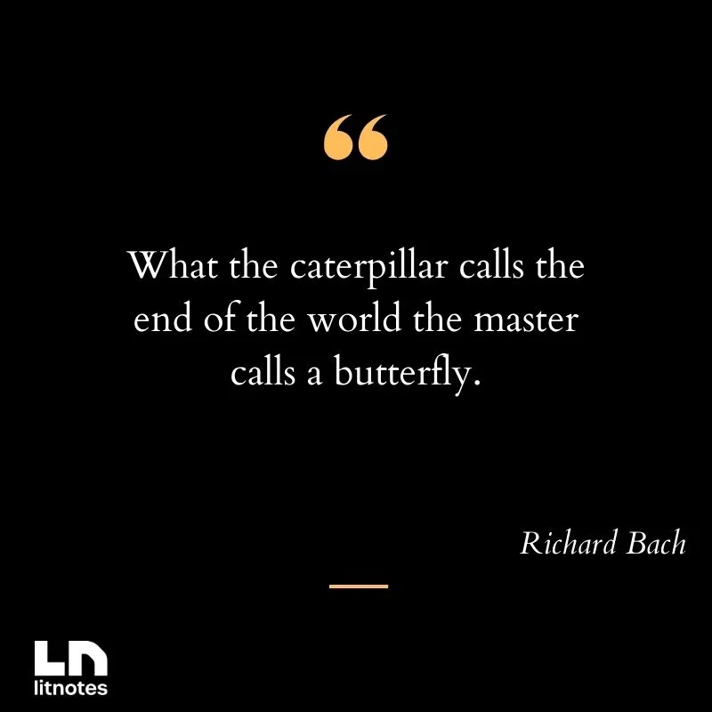 What the caterpillar calls the end of the world the master calls a butterfly.